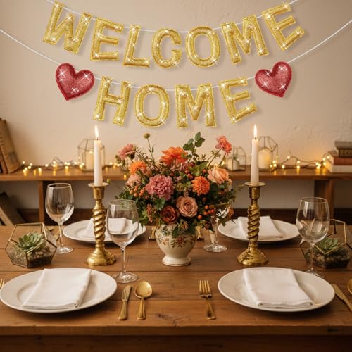 Colorful Rainbow Welcome Home Banner - Pre-strung Felt Garland