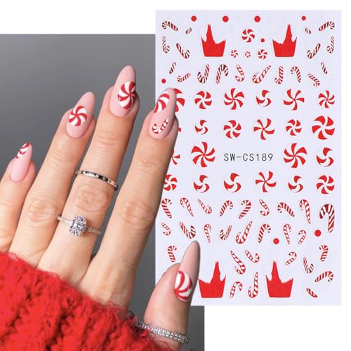 Christmas Snowman 3D Self-Adhesive Nail Art Decals - 6 Sheets