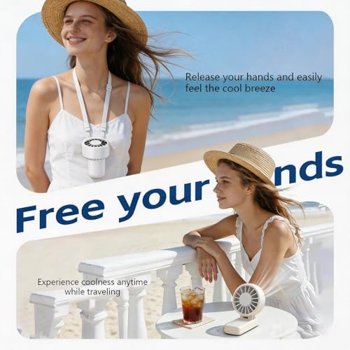 VanSmaGo White Handheld Turbo Ice Cooling Fan - 3-in-1 Portable Design