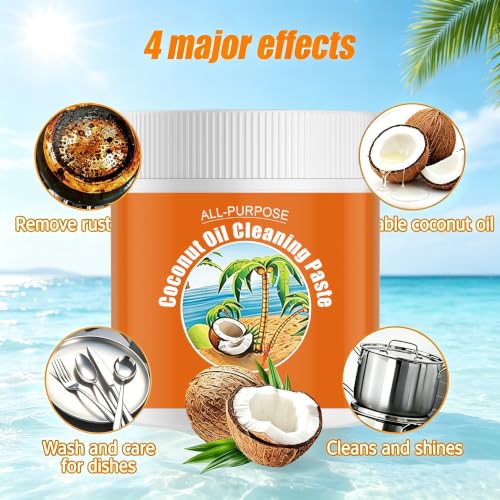 260G Multi-Purpose Coconut Oil Cleaning Paste for Heavy Duty Stains
