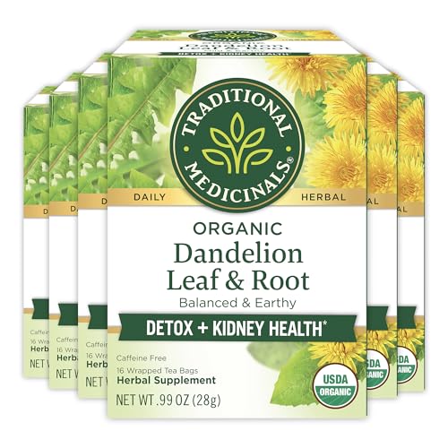 Organic Dandelion Root Tea - 96 Tea Bags for Detox & Digestion