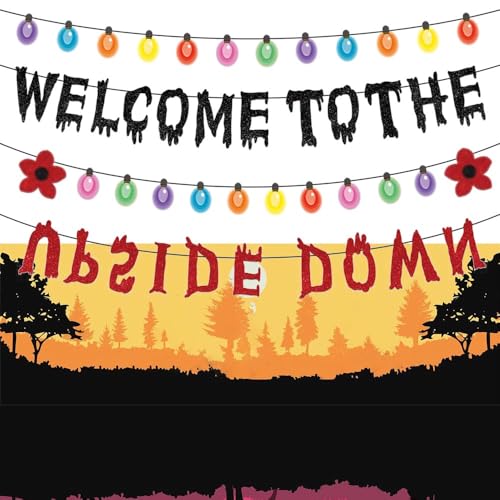 LEZHIJIA Red Happy Birthday Banner Spooky Themed Party Decoration - Lel-112