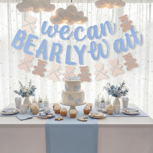 We Can Bearly Wait Teddy Bear Baby Shower Banner and Garland Set