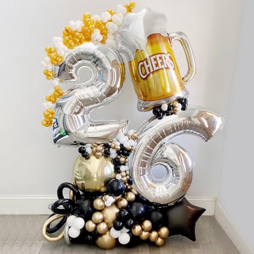 Giant Beer Mug Balloons - 2PCS 27.5" Cheers Decorations