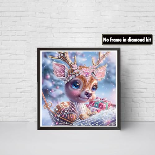 5D Diamond Art Kit - Special Shape Deer Painting for Adults