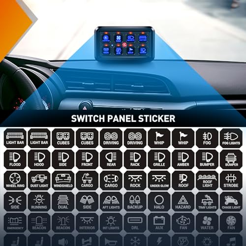 Nilight 120PCS Switch Panel Stickers for Cars & Boats - Durable Labels
