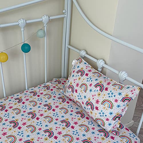 ALVA Kids Toddler Pillowcases Rainbow Pack 2, Fits 12x16 & 13x18 Inches