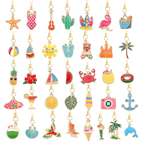AUGSUN 36-Piece Beach Style Summer Ornaments for Small Christmas Trees