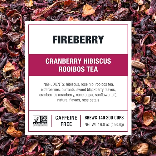 Tiesta Tea Cranberry Hibiscus Rooibos Tea - Fireberry Bulk Pouch (200 Cups)