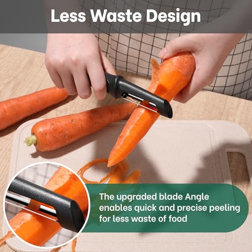 Beneno Swivel Vegetable Peeler - Razor-Sharp Stainless Steel Blade & Ergonomic Grip