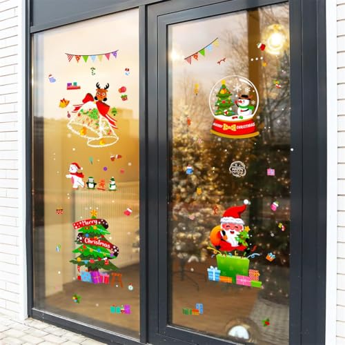 Christmas Window Clings - 159PCS Snowflake Stickers for Glass