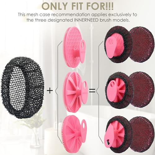 INNERNEED Exfoliating Mesh Sponge Case Cover for Body Scrubber, Black