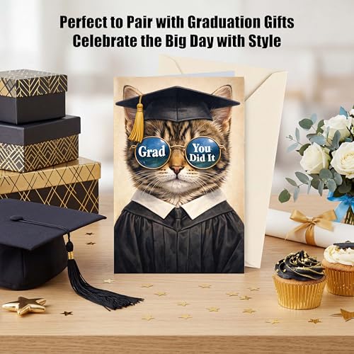 Funny Graduation Card 2026 - Congrats Graduate with Dog Design
