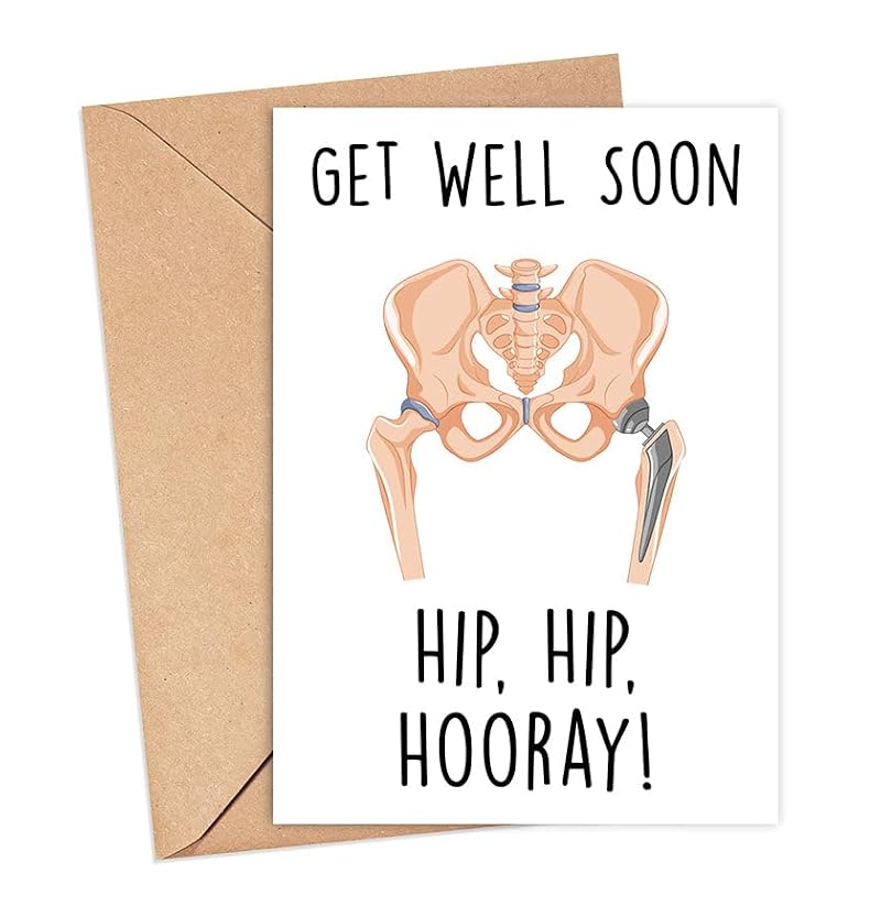 Funny Get Well Card for Hip Replacement Surgery - Sarcastic Feel Better Greeting