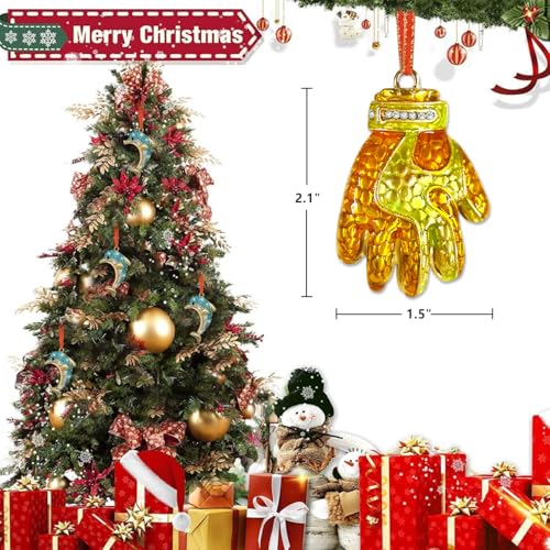 Goalkeeper Glove Christmas Ornament Metal Soccer Tree Decoration