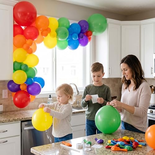 Jenlion 154pc Balloon Garland Arch Kit - Colorful Party Decorations