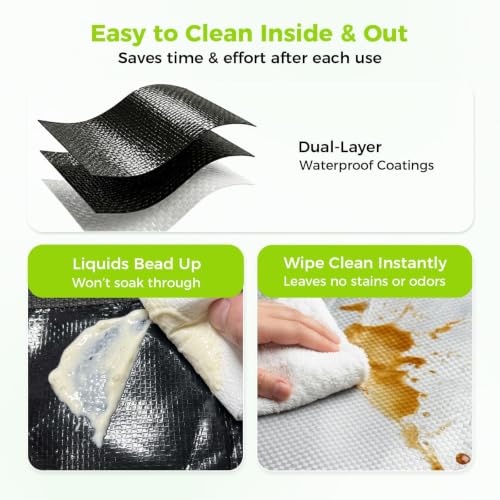 Large Capacity Reusable Grocery Bags - Waterproof Tote Bags (4 Pack)