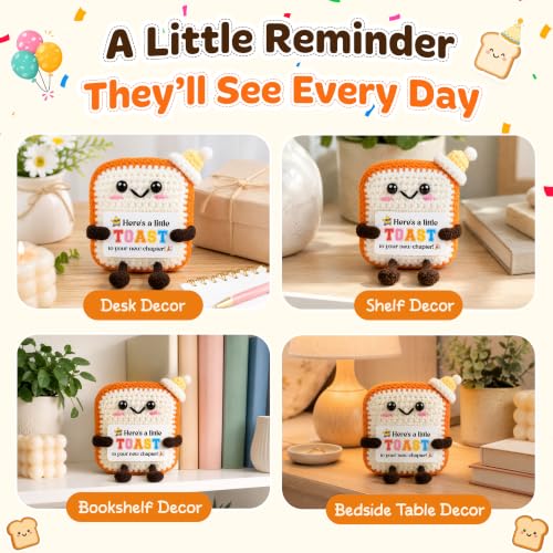 OASSIE Orange New Chapter Christmas Congratulations Gift for Women - Crochet Toast Keepsake