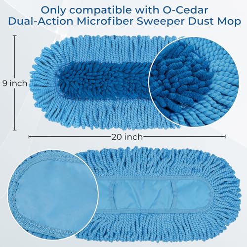 KalTell 2-Pack Dust Mop Replacement Heads for O-Cedar Duster
