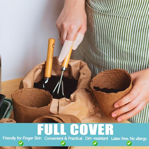 26pcs White Silicone Finger Protectors,Finger Covers,Finger Cots Small,Finger Tip Band-Aids for Finger Cracking Trigger Finger Arthritis Pain Relief