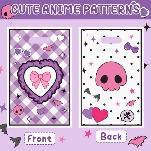 50PCS Kawaii Cartoon Anime Party Favor Bags - Purple Gift Bags
