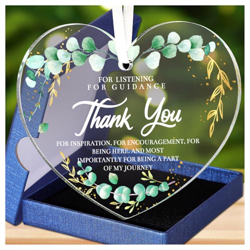 Heart-Shaped Acrylic Thank You Ornament Gift for Nurses & Teachers