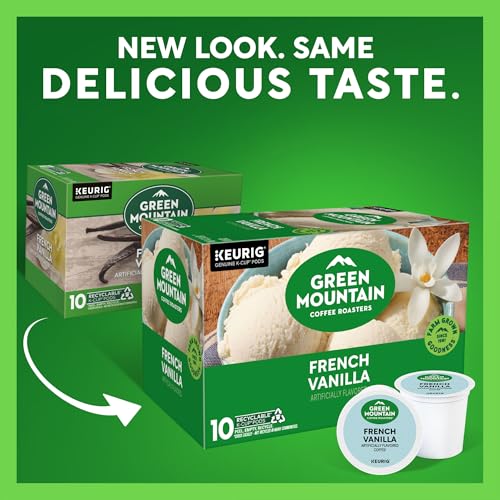 Green Mountain Coffee Roasters French Vanilla Keurig K-Cup Pods - Light Roast, 6 Pack of 10
