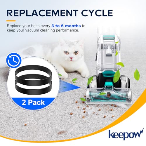 KEEPOW Vacuum Belt for Hoover Elite, Encore & Futura - 2 Pack Replacement