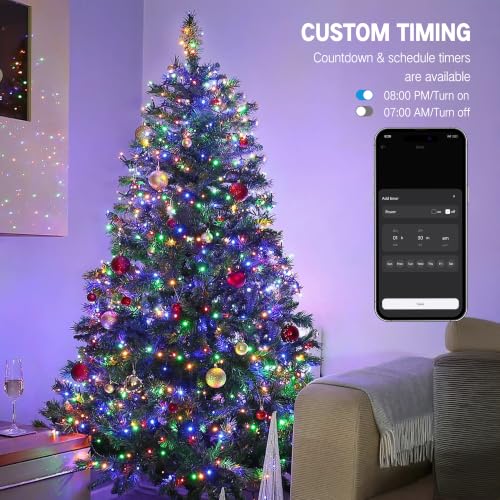 Brizled 200 LED Twinkle Christmas Lights - Smart Color Changing String Lights