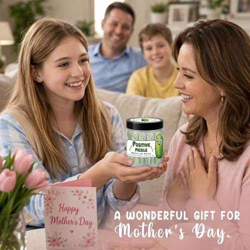 Positive Pickle Jar - 60 Affirmation Cards for Uplifting Gifts