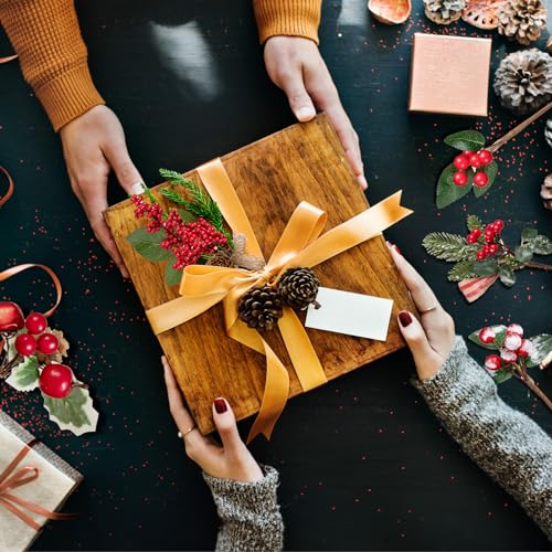 Artificial Christmas Berry Picks Set - 15 Assorted Red Berries Pinecones & Foliage, 5-10 Inches, Holiday Floral Decorations with Variation 5.9in-9in
