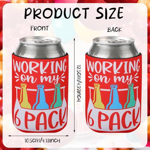 Funny Beer Can Cooler Sleeve - 12 Pcs Insulated Neoprene for 12 OZ Cans