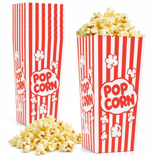 Homrelaxy 24 Pcs Paper Popcorn Boxes for Parties - Food-Grade Containers