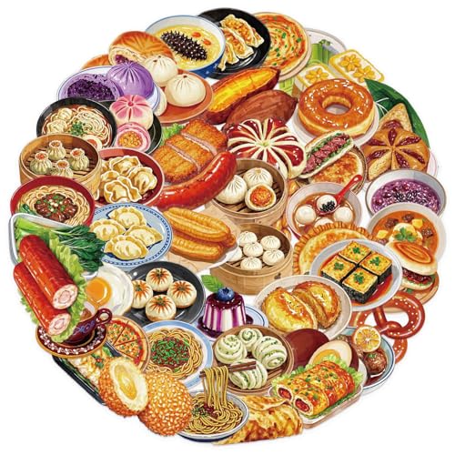 50 Cute Aesthetic Food Stickers - Dumplings, Noodles & Desserts