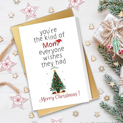Warm Christmas Card for Mom | Cute Merry Christmas Card