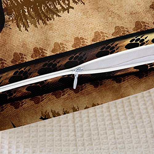 Feelyou Deer Throw Pillow Covers 20" x 20" - Soft Polyester Cushion Case Set