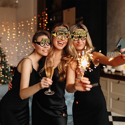 2026 Happy New Year Eyeglasses - 8 Pack Party Glasses