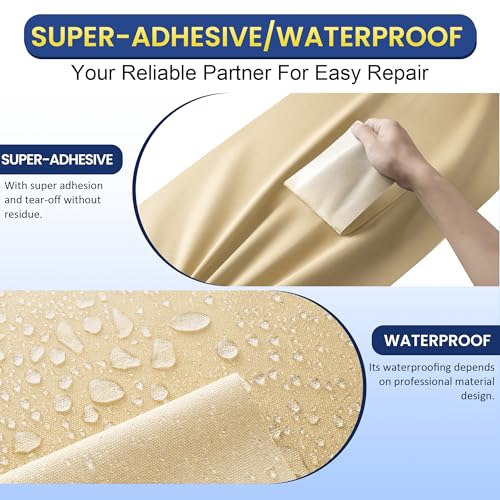 Waterproof Canvas Repair Tape Patch Kit - Self-Adhesive 8.3"x11"