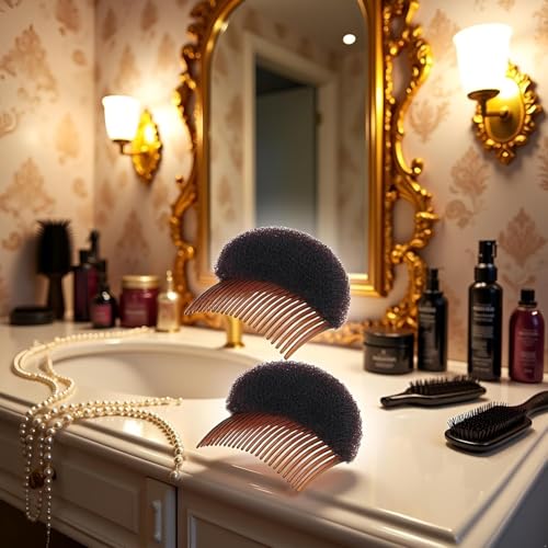 ZLmoue Hair Styling Accessories Set Foam Bun Maker and Volume Pads