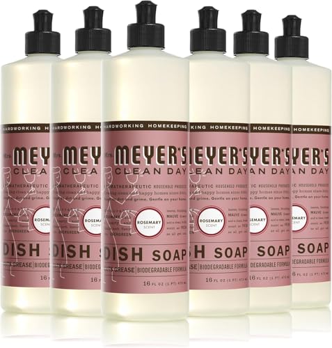 Mrs. Meyer's Clean Day Rosemary Dish Soap, 16 oz (Pack of 6)