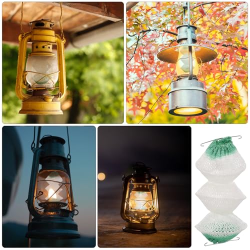 6 Pcs 3-Layer Propane Lantern Mantles Insta-Clip 2#95 Mantles Lantern Mantles Gas Lantern Mantles with 2 Install Clip Accordion Shape Mantles for Gas Lantern Propane Lantern Camping Lantern