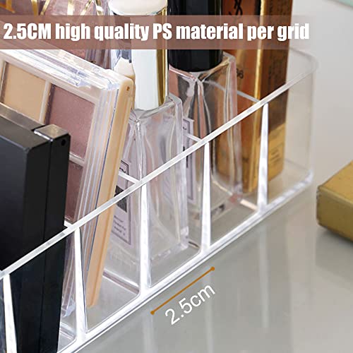 Acrylic Eyeshadow Palette Organizer with 7 Compartments - Clear Makeup Storage