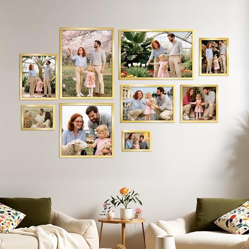 Giftgarden 3.5x5 Gold Picture Frame for Wall or Tabletop Display