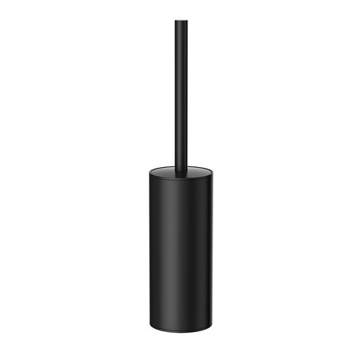 Toilet Brush and Holder Set, Toilet Bowl Brush with Heavy Duty 304 Stainless Steel Base and Extra Long Handle, Toilet Bowl Cleaners Brush for Bathroom (Matte Black)