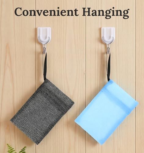 Exfoliating Bar Soap Pouch & Scrubber Bag 4-Pack - Nylon Soap Saver