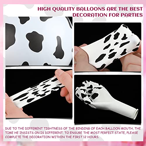 70-Piece Western Cowgirl Theme Balloon Arch Kit - Pink, Rose Red & Cow Print