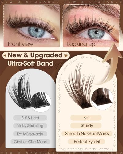 Brown Lash Clusters Manga Wispy Individual Eyelash Extensions 10-16MM
