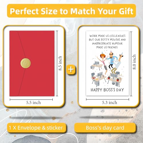 Funny Boss Day Card - Sarcastic Appreciation Card for Boss