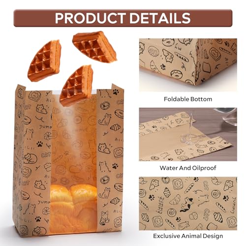 Betkou 24Pcs Bread Bags for Homemade Bread with Window - MBDMao24, Thick & Leak-Proof