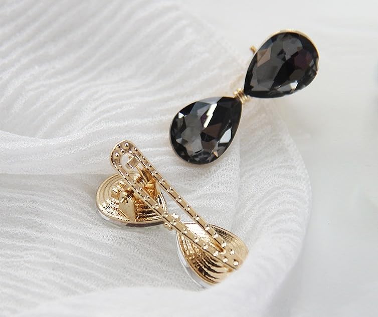 Crystal Rhinestone Bow Hair Clips Metal Sparkly Bangs Clips 4 Pack